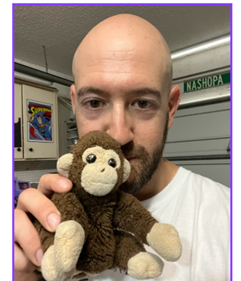 A photo of my son Michael and his beloved Monkeyin A photo of my son Michael and his beloved Monkeyin